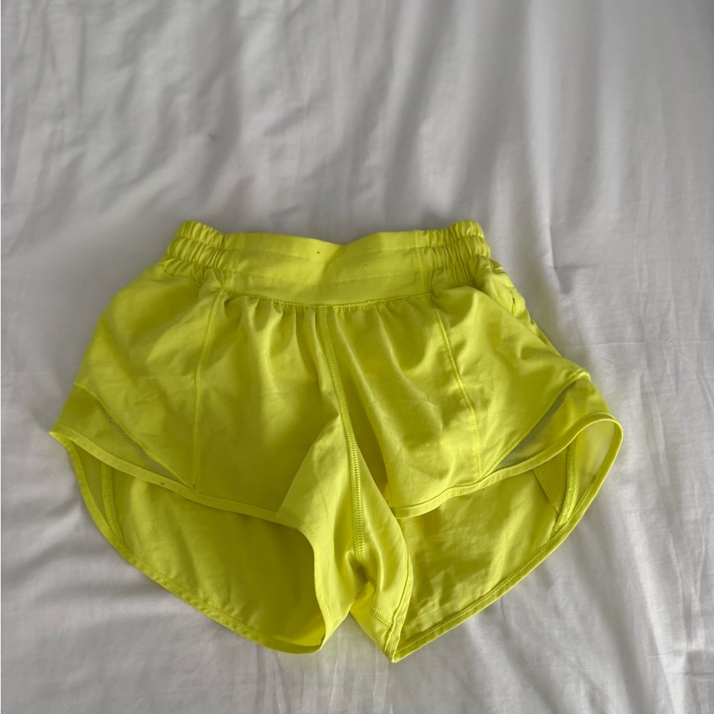 Lululemon hottie hot Neon Yellow Shorts